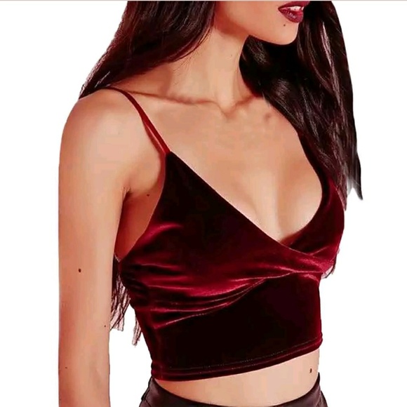Tops - Pics added! NWOT red velvet crop top